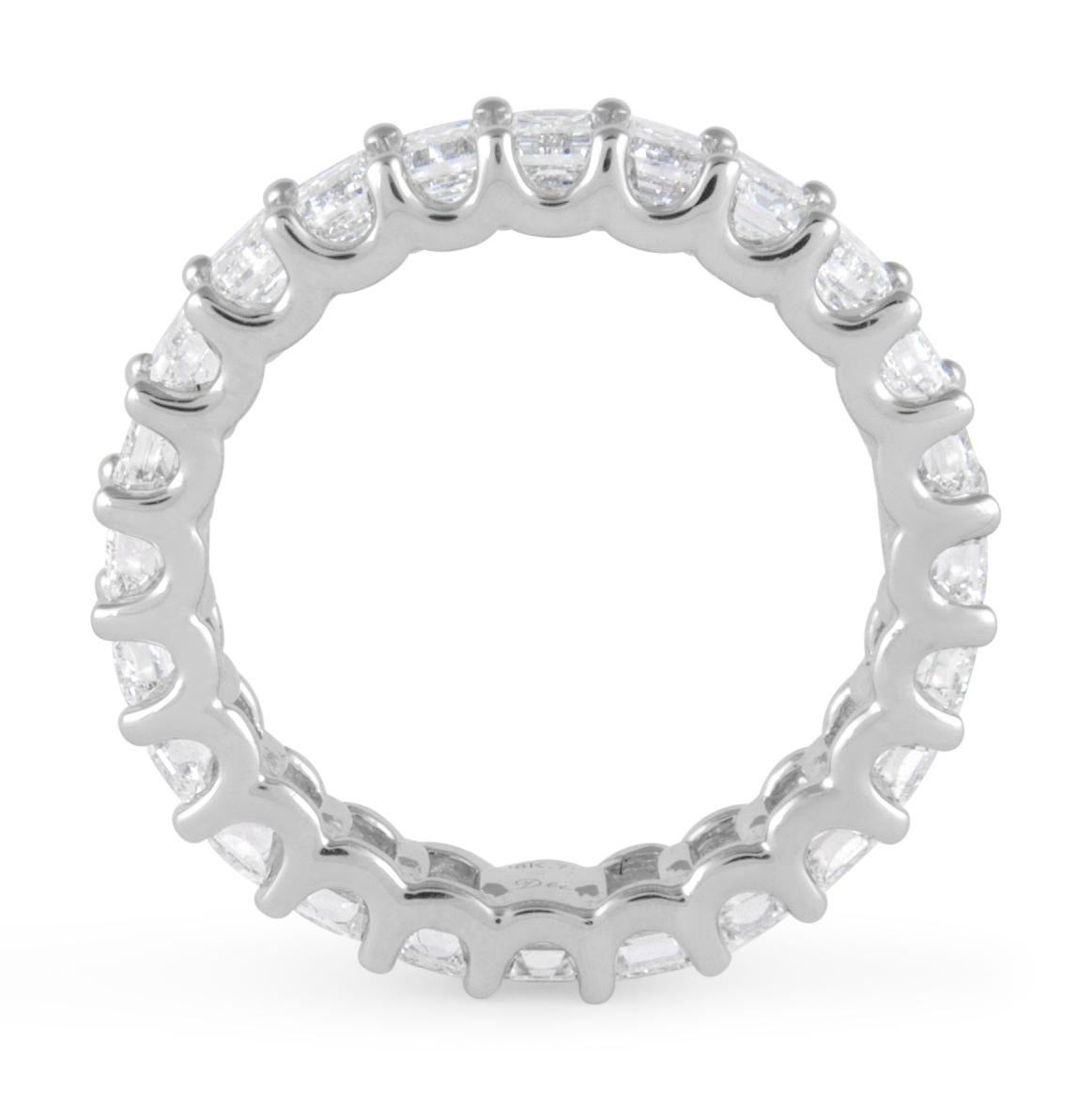 Alexander Beverly Hills 3.80ct D-F VVS Emerald Cut Diamond Eternity Band 18k S-6 In New Condition For Sale In BEVERLY HILLS, CA