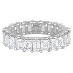 Alexander Beverly Hills 3,80ct D-F VVS Emerald Cut Diamond Eternity Band 18k S-6