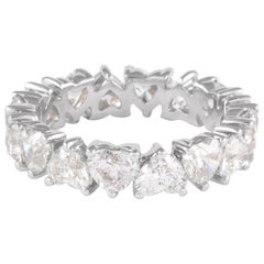 Alexander Beverly Hills 3.92ct Heart Diamond D-F VVS2/VS1 Eternity Band 18k S.5