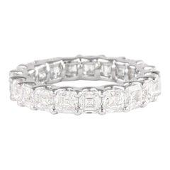 Alexander Beverly Hills 4.02ct Asscher Diamond D/E VVS Eternity Band 18k 4.75