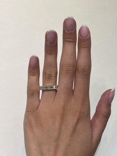 Alexander Beverly Hills 4.14ct Emerald Cut Diamond Eternity Band 18k S.6