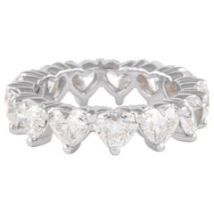 Alexander Beverly Hills 4.16ct Heart Diamond D-F VVS2/VS1 Eternity Band Platinum