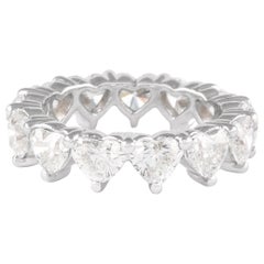 Alexander Beverly Hills 4.16ct Heart Diamond D-F VVS2/VS1 Eternity Band Platinum