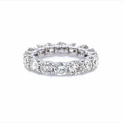 Alexander Beverly Hills 4.21ct Round Diamond Eternity Band 18k White Gold S.S.5.5
