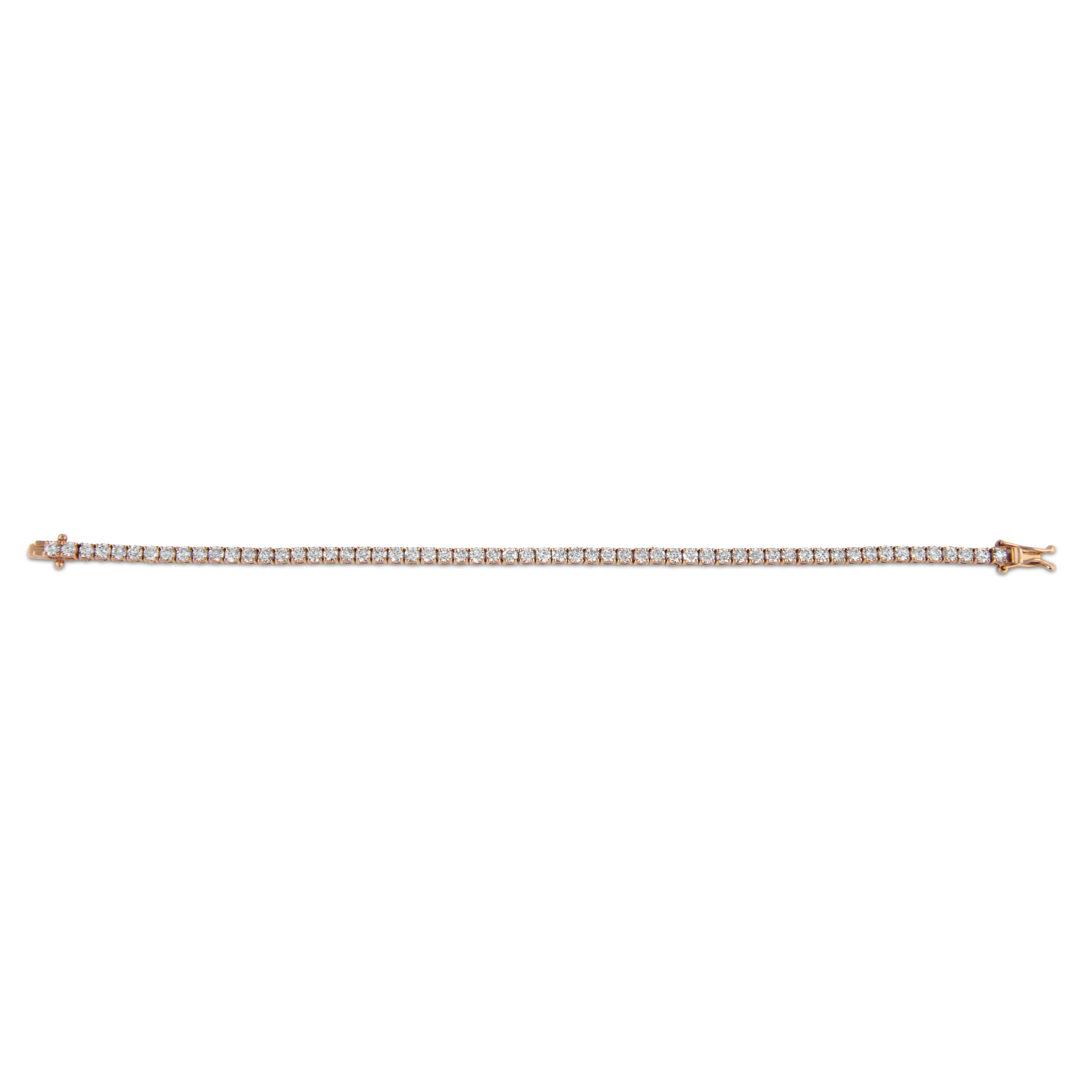 Contemporaneo Alexander Beverly Hills Bracciale tennis con diamanti da 4.50 carati in oro rosa in vendita