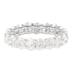Alexander Beverly Hills 4,52ct F VS Oval Cut Diamond Eternity Band 18k S-6