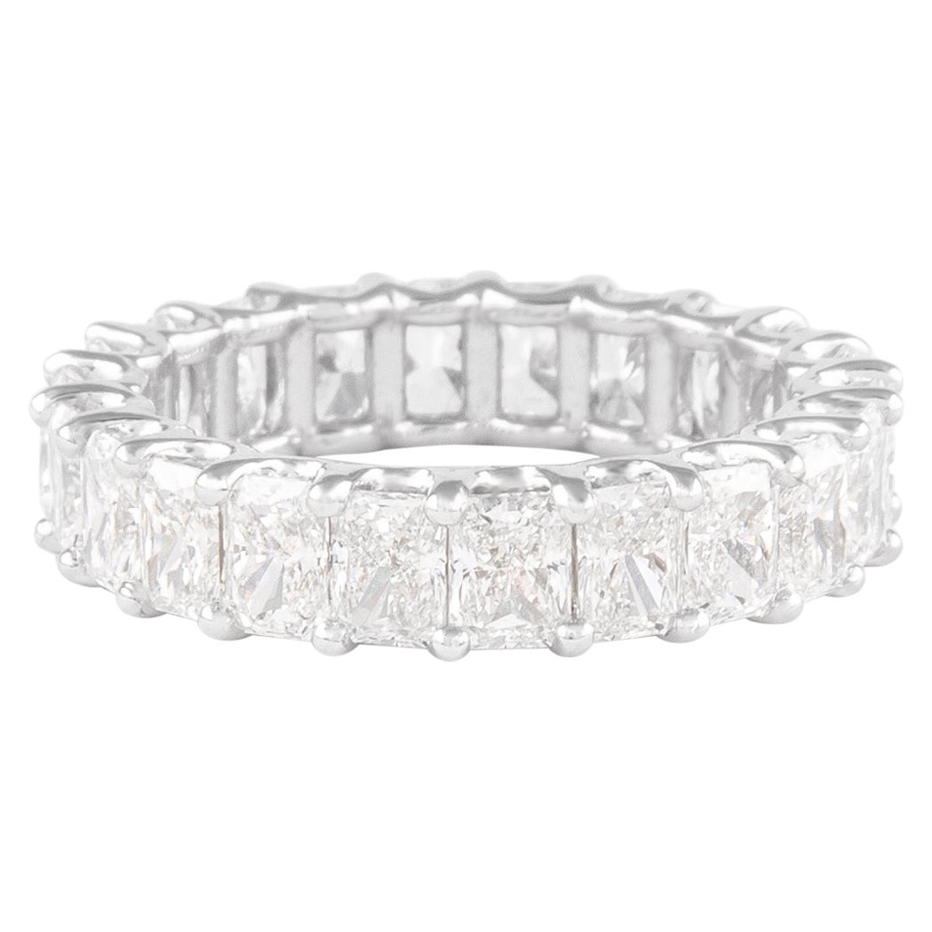 Alexander Beverly Hills Eternity-Ring 18k 6,25 Karat D/E VS Strahlenschliff Diamant 4,59 Karat