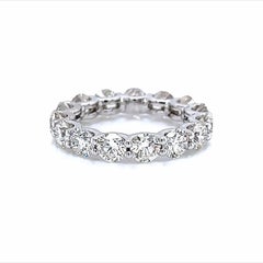 Alexander Beverly Hills Anillo de oro blanco de 18 quilates con diamante redondo de 4,59 ct s.5.5