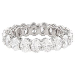 Alexander Beverly Hills 4.63ct F VS Oval Cut Diamond Eternity Band 18k S.6.25
