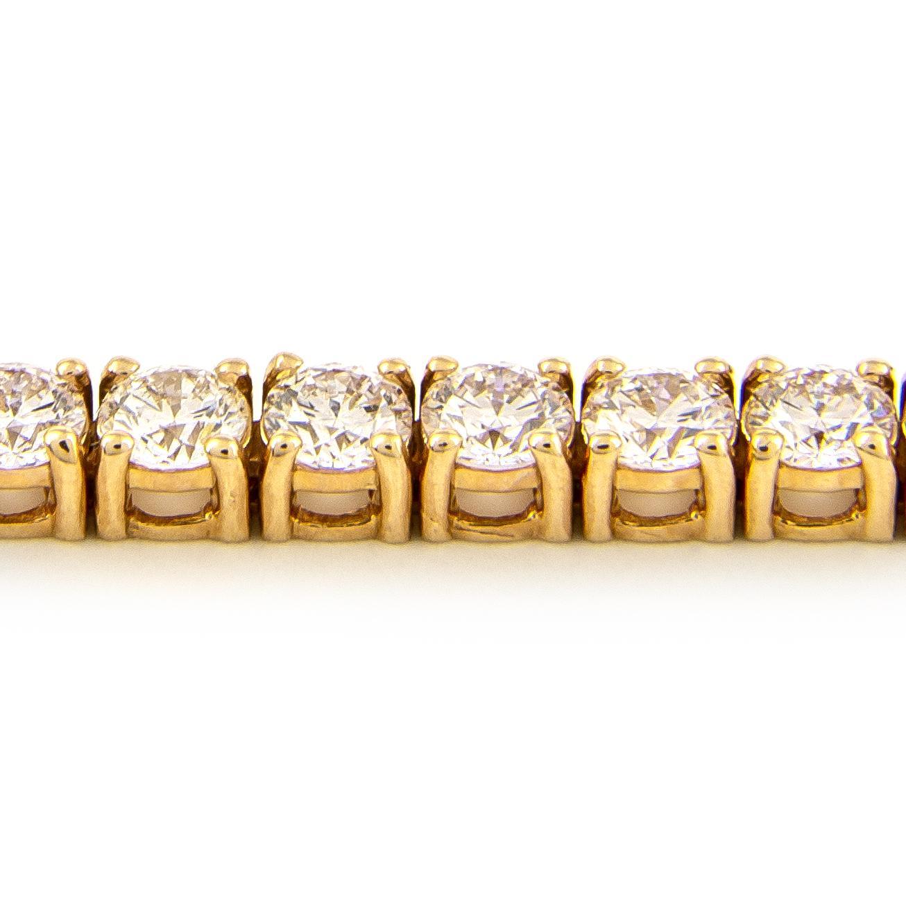Contemporaneo Alexander Beverly Hills - Bracciale tennis con diamanti 4.68ct - Oro giallo in vendita