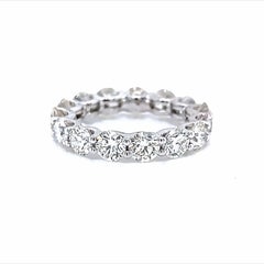 Alexander Beverly Hills 4.69ct Runde Diamant Eternity Band 18k White Gold s.5.5