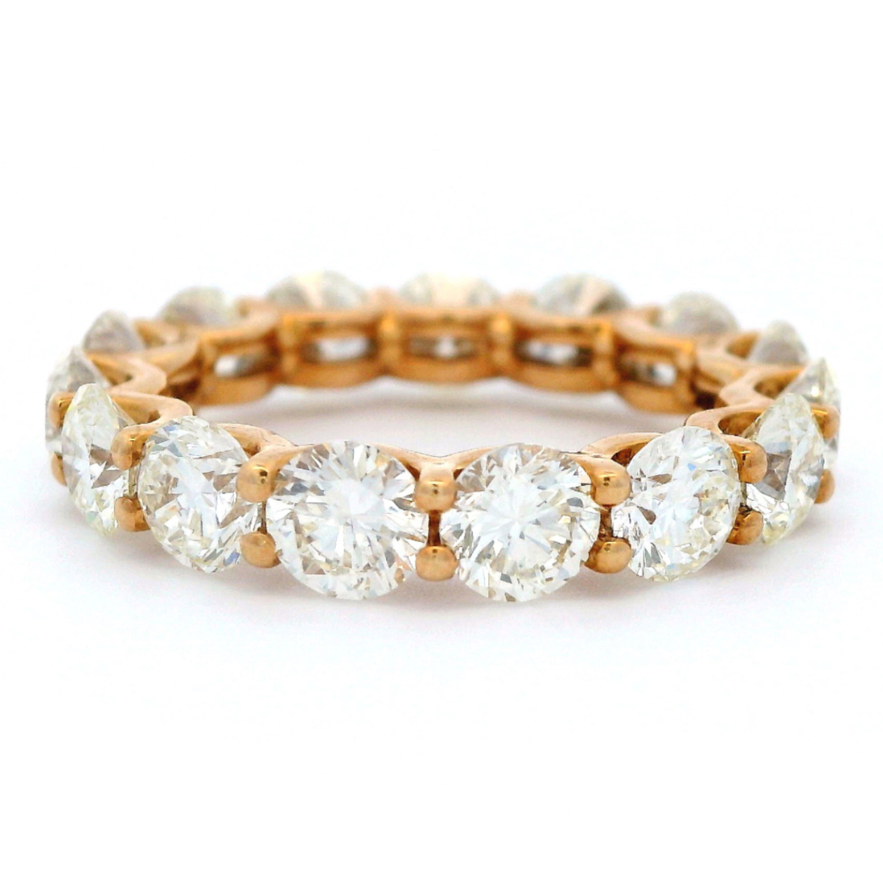 Contemporain Alexander Beverly Hills Bracelet d'éternité en or jaune 18k avec diamant rond de 4,75ct 5,50 en vente