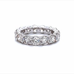 Alexander Beverly Hills Anillo de diamantes redondo de 4,85 ct 18k Oro blanco s.5.25