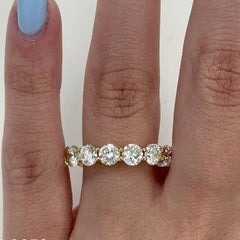 Alexander Beverly Hills 4,86ct Runde Diamant Eternity Band 18k Gelbgold 5.50