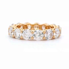 Alexander Beverly Hills 5.05ct Round Diamond Eternity Band 18k Yellow Gold 6