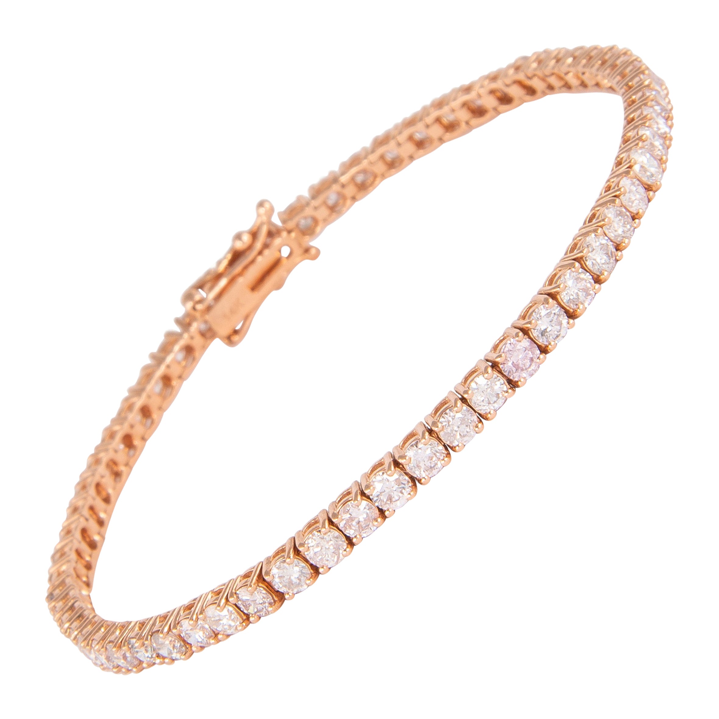 Alexander Beverly Hills Pulsera de tenis con diamantes de 5,10 ct Oro rosa de 14k