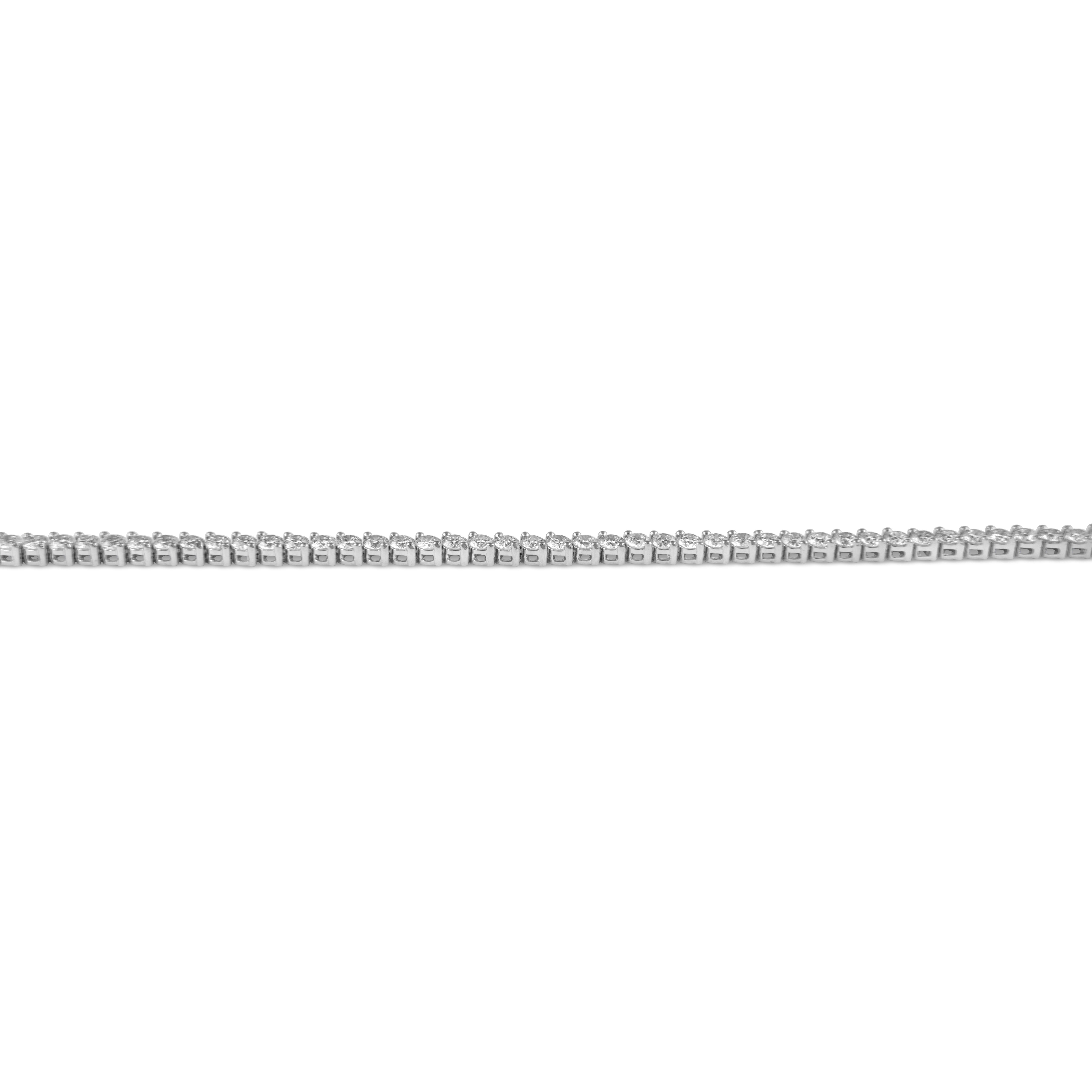 Round Cut Alexander Beverly Hills 5.15ct Diamond D color Tennis Bracelet 18k White Gold For Sale