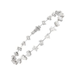 Alexander Beverly Hills 5.21ct Multi Diamond Bracelet 18k White Gold