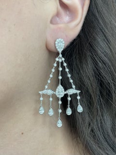 Alexander Beverly Hills 5,37 ct  Pendientes Araña de Diamantes Oro Blanco 18k