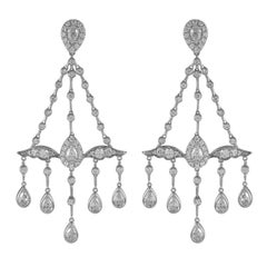 Alexander Beverly Hills 5,37 ct  Pendientes Araña de Diamantes Oro Blanco 18k