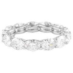 Alexander Beverly Hills 5.39ct Oval Diamond East West Half Eternity Band 18k s.7