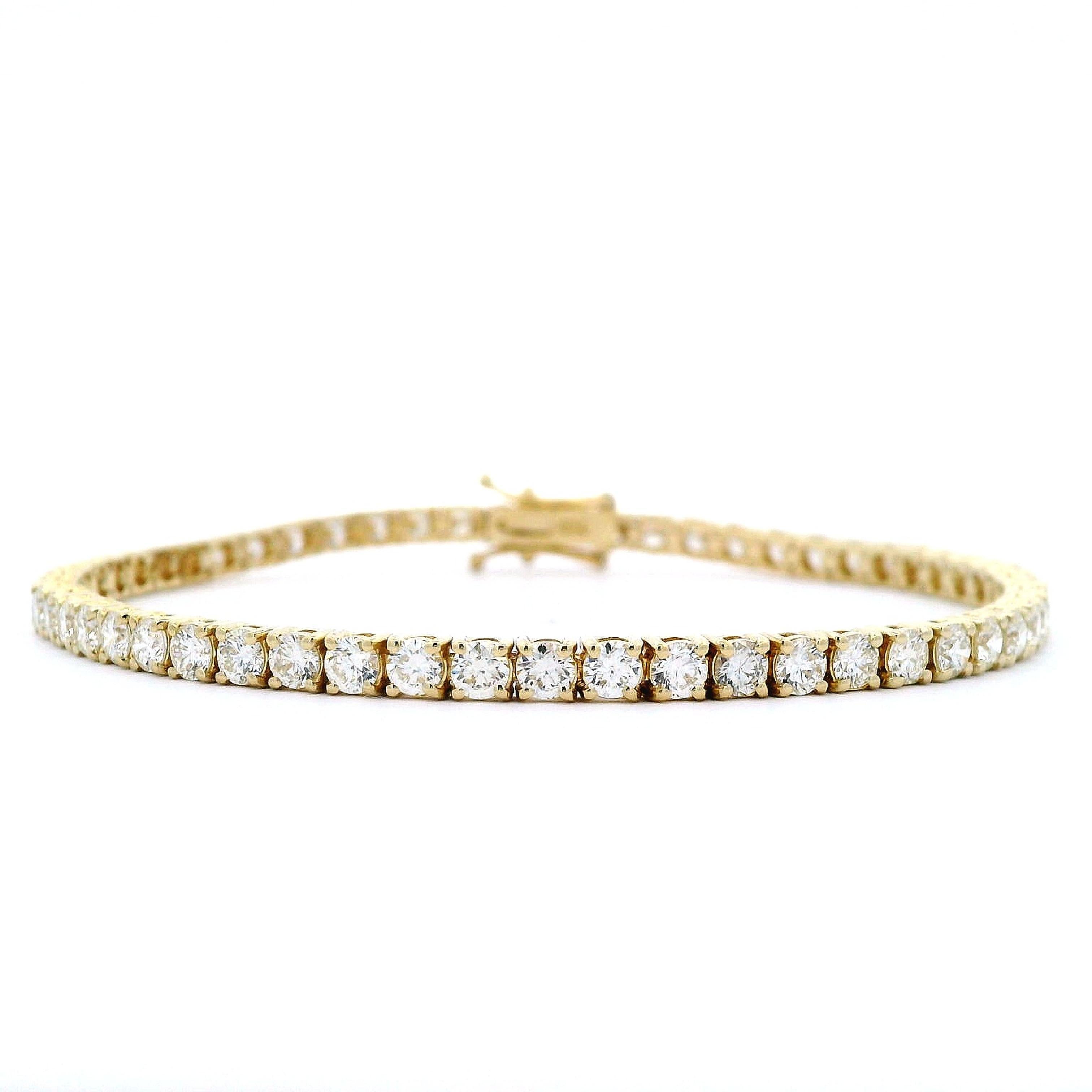 Alexander Beverly Hills Tennisarmband aus 18 Karat Gelbgold mit 5,40 Karat Diamanten (Zeitgenössisch) im Angebot