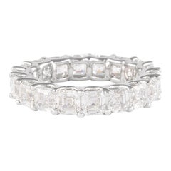 Alexander Beverly Hills 5.48ct Asscher Cut Diamond D/E VVS Eternity Band 18k 5.5
