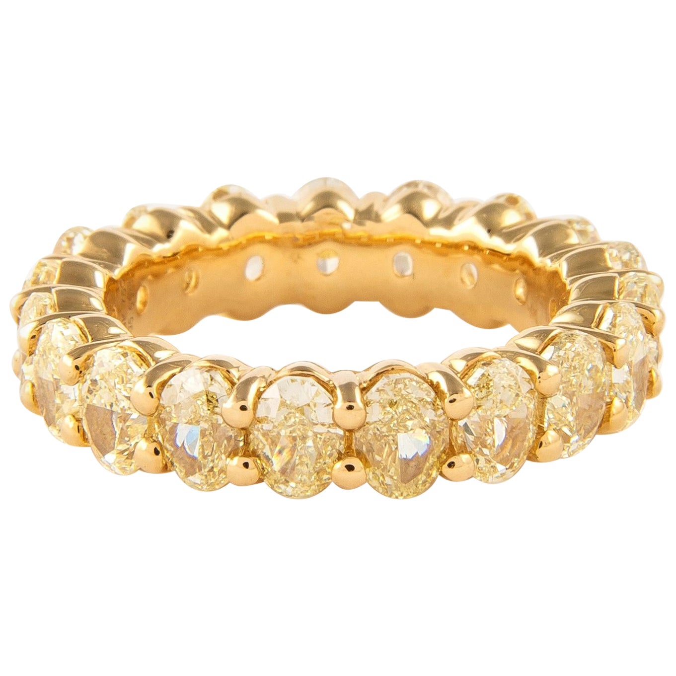 Alexander Beverly Hills Eternidad de diamante oval amarillo de 5,64 ct Oro amarillo de 18 k 5,25
