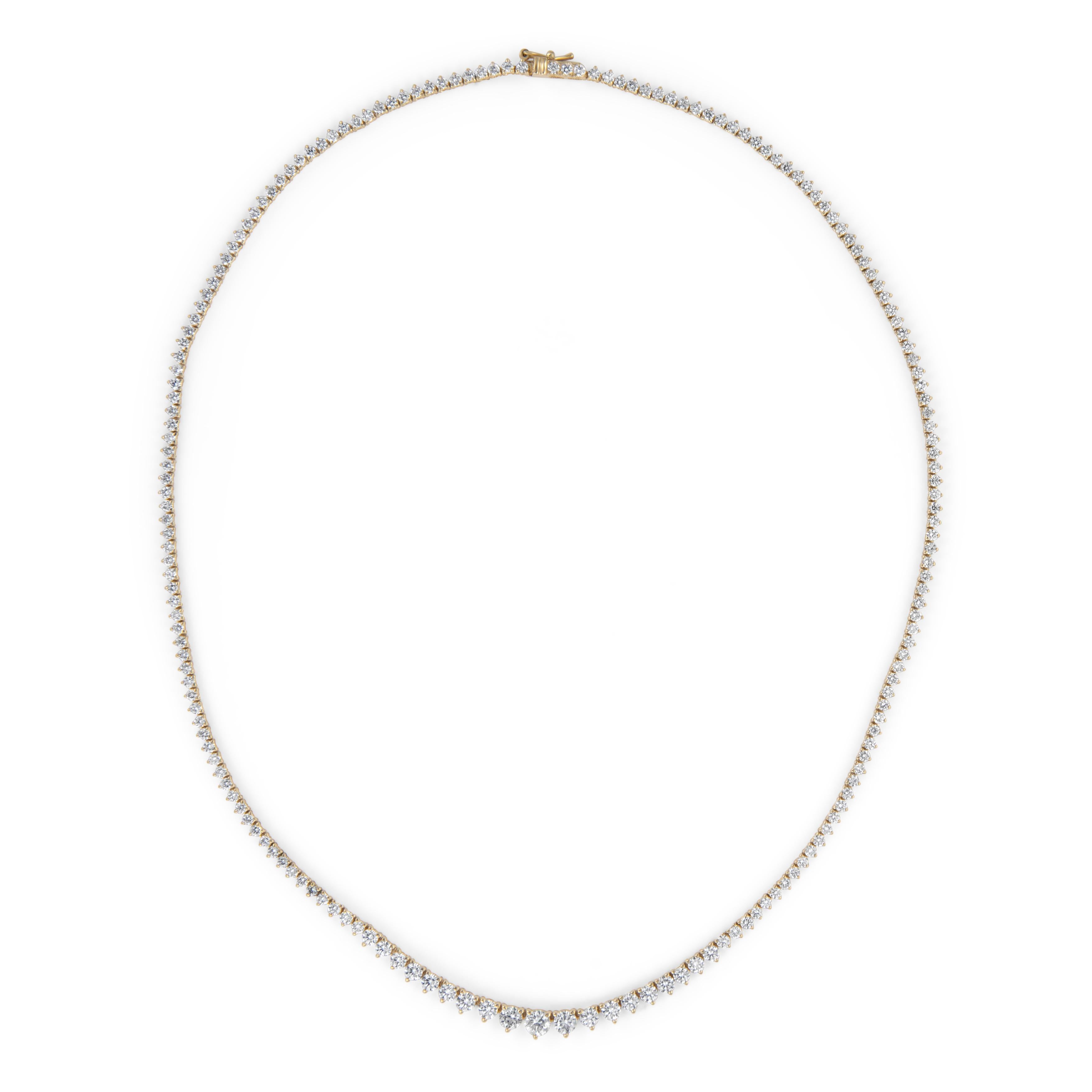 Contemporaneo Alexander Beverly Hills - Collana Tennis Riviera con diamanti da 5,82 carati - Oro giallo in vendita