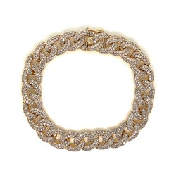 Alexander Beverly Hills 5.85 Carat Diamond Cuban Link Bracelet 18k Yellow Gold