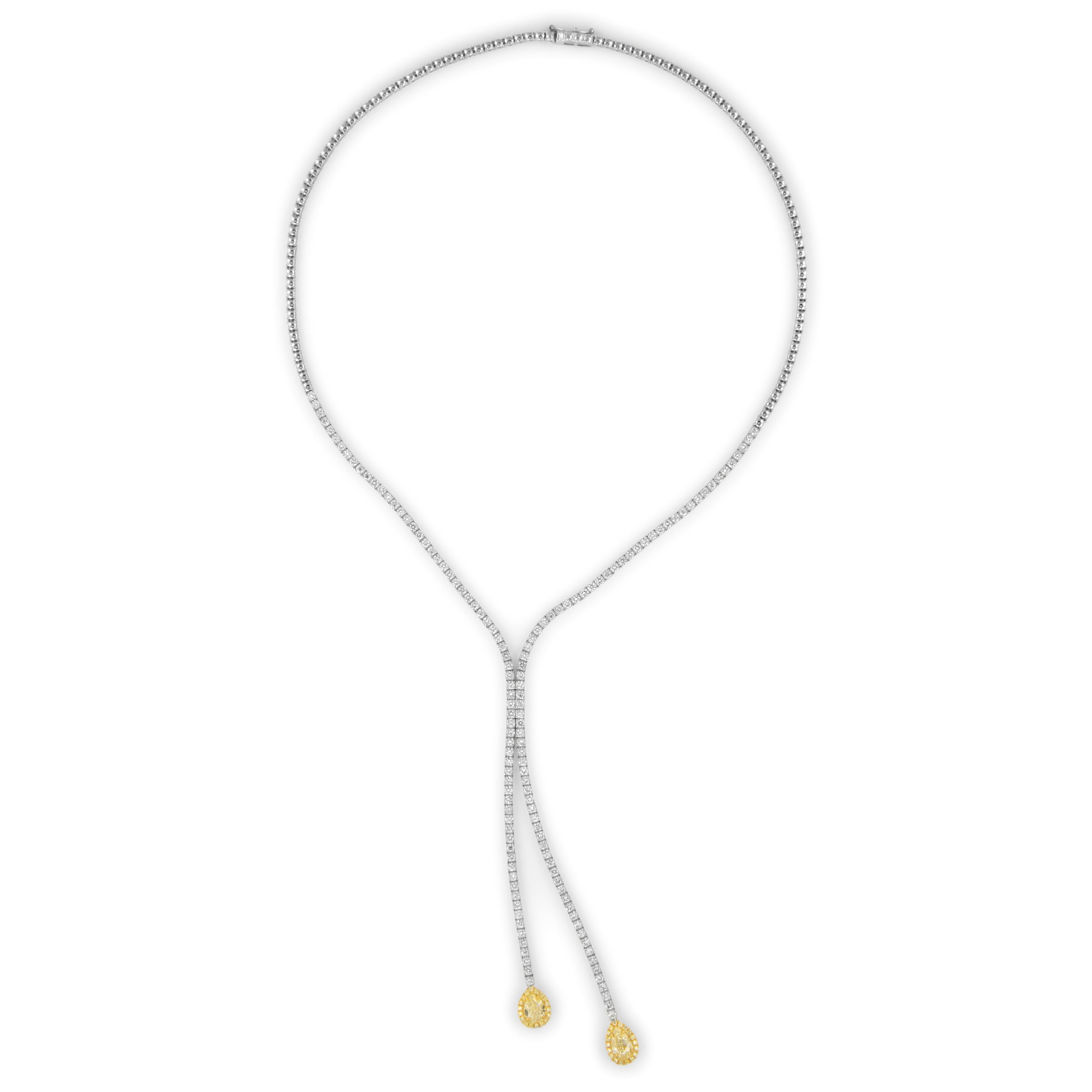 Contemporain Alexander Beverly Hills Collier goutte en or 18 carats avec diamant jaune fantaisie de 5,92 carats en vente