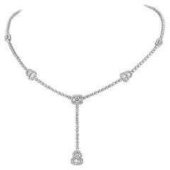 Alexander Beverly Hills 6,02ct Collana con diamanti incastonati a illusione in oro bianco 18k
