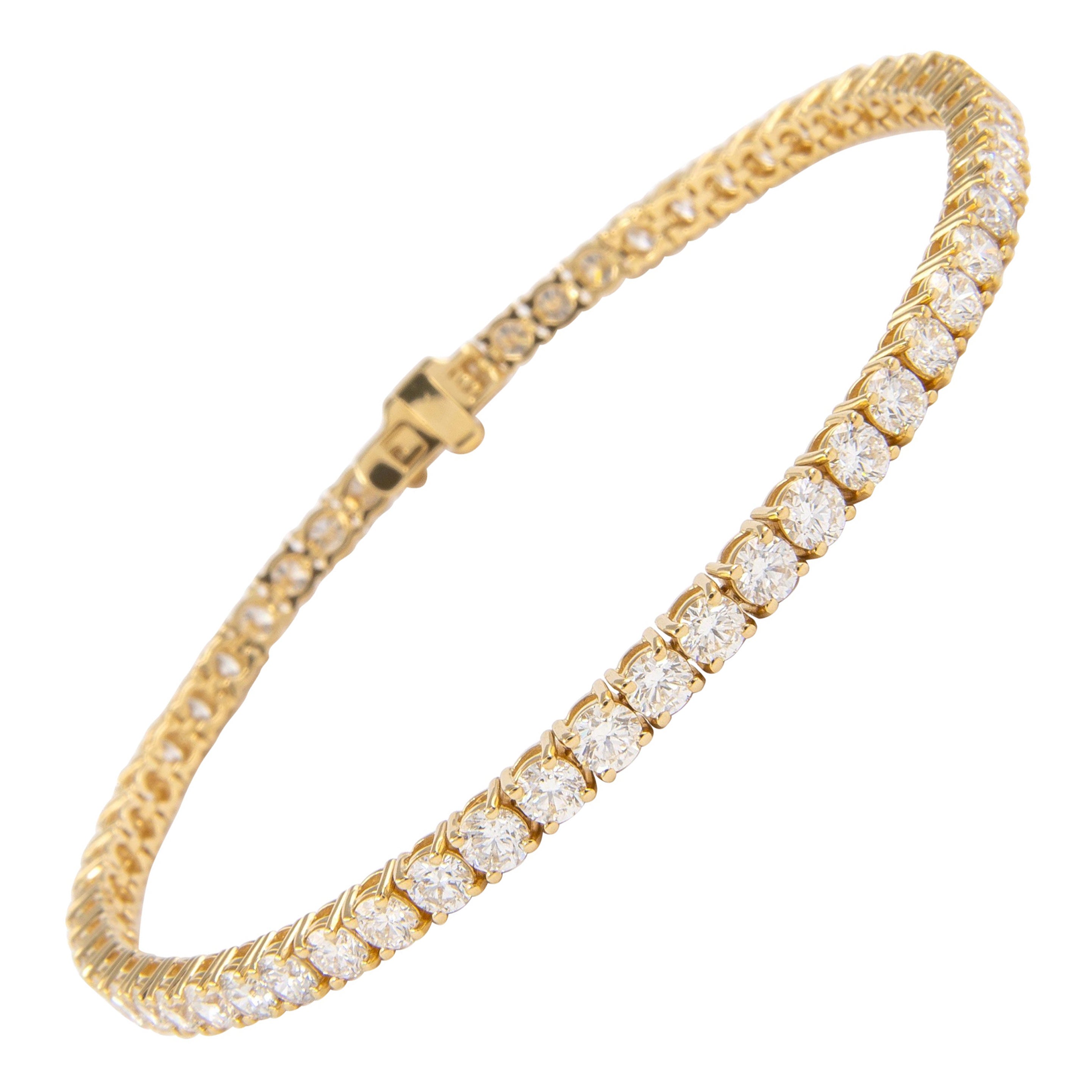 Alexander Beverly Hills Pulsera de tenis con diamantes de 6,07 ct Oro amarillo de 18k