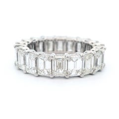 Alexander Beverly Hills 6.17ct Emerald Cut Diamond Eternity Band 18k S.5.25
