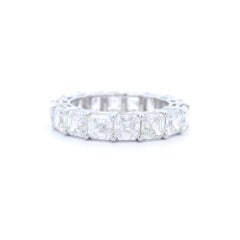 Alexander Beverly Hills 6,36ct Asscher Cut Diamante D/E VS1 Eternidad 18k 5,5