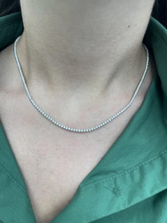 Alexander Beverly Hills - Collana Tennis con diamanti D-F da 6,44 carati in oro bianco 18k da 16,5".