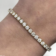 Alexander Beverly Hills 6.65ct Diamond Tennis Bracelet 18k Yellow Gold
