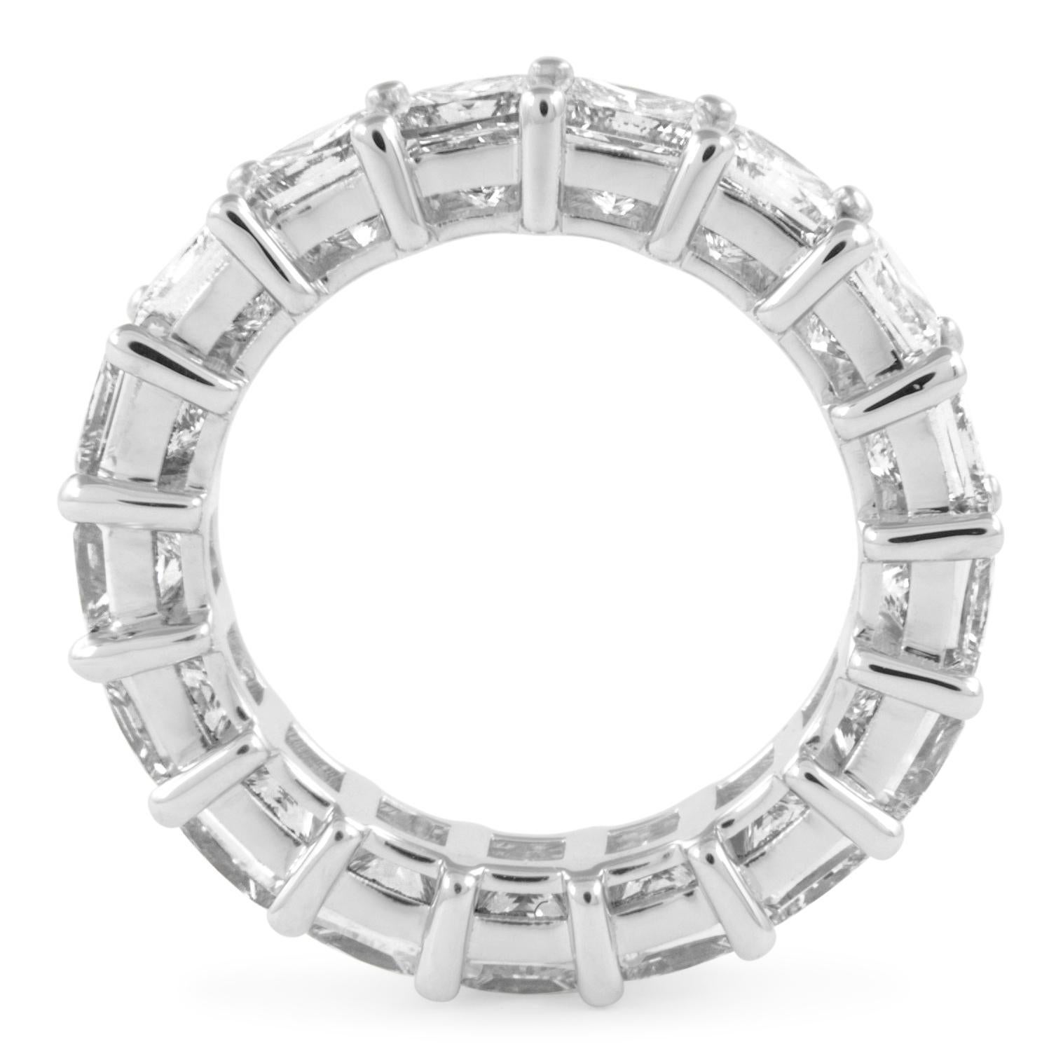 Contemporary Alexander Beverly Hills 6.80ct Princess Cut Diamond Eternity Band 18k S.5