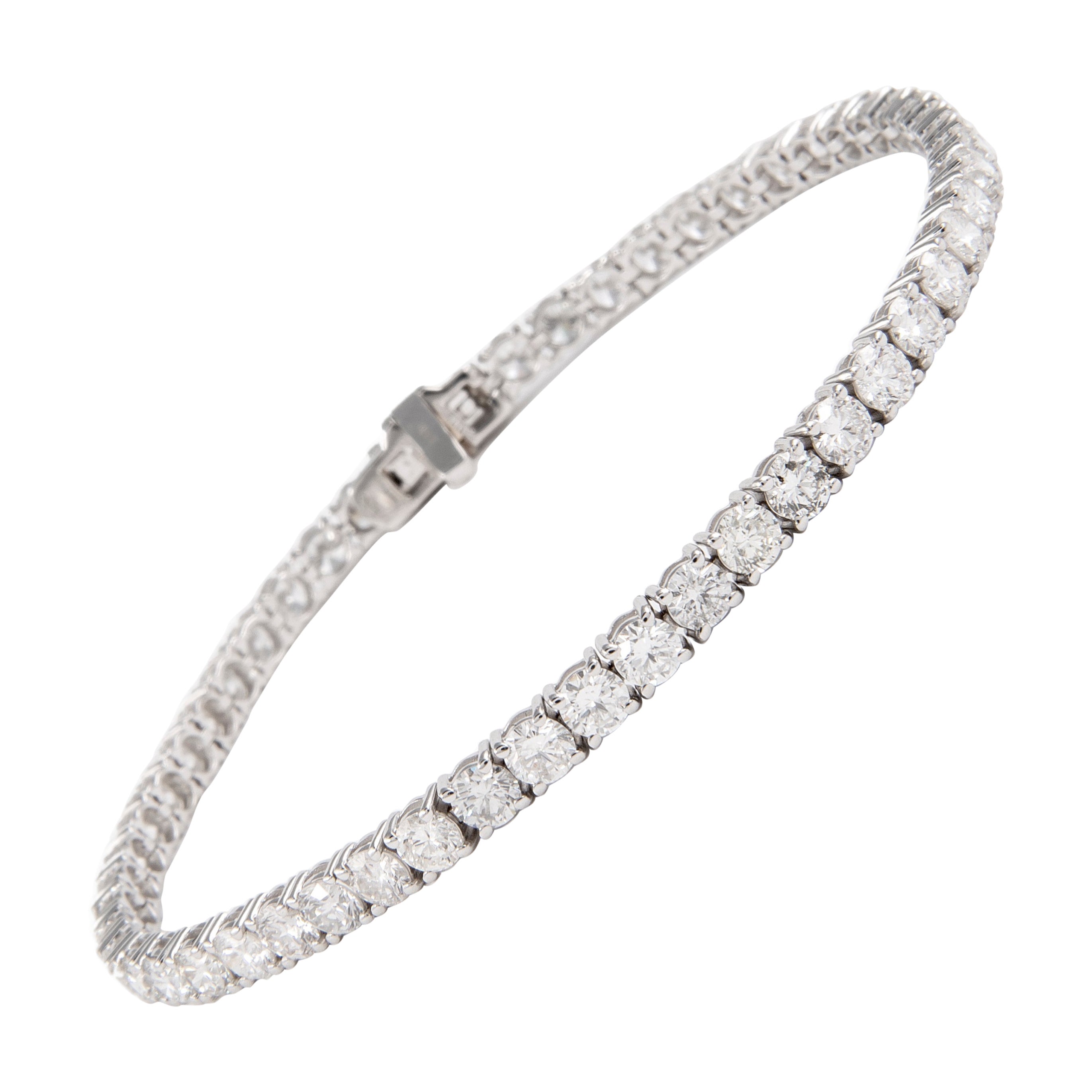 Alexander Beverly Hills Pulsera de tenis con diamantes de color D-F de 6,83 ct y oro blanco de 18 quilates