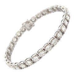Alexander Beverly Hills Pulsera de tenis de diamantes de 6,84 ct Oro blanco de 18 quilates