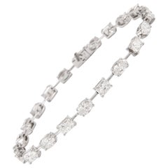 Alexander Beverly Hills 6.86 Carat Multi Diamond Bracelet 18k White Gold