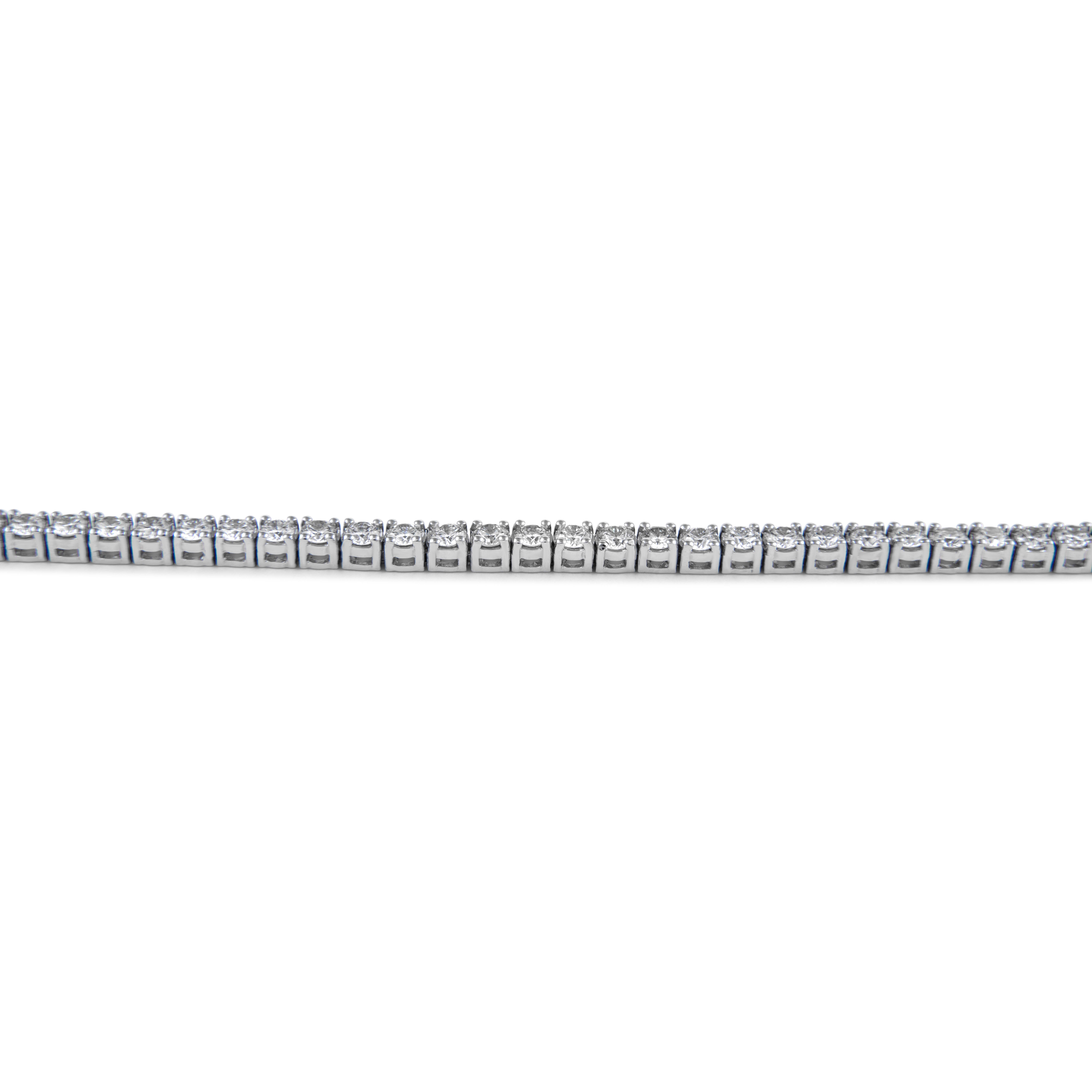 Taille ronde Alexander Beverly Hills Bracelet tennis en or blanc 18 carats et diamants 6,86 carats en vente