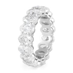 Alexander Beverly Hills 6,88ct D-F Oval Diamant Eternity Band 18k Weißgold 7
