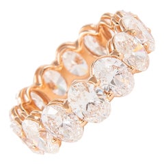 Alexander Beverly Hills 7,08ct Oval Diamond Eternity Band Oro rosa 18k S.6