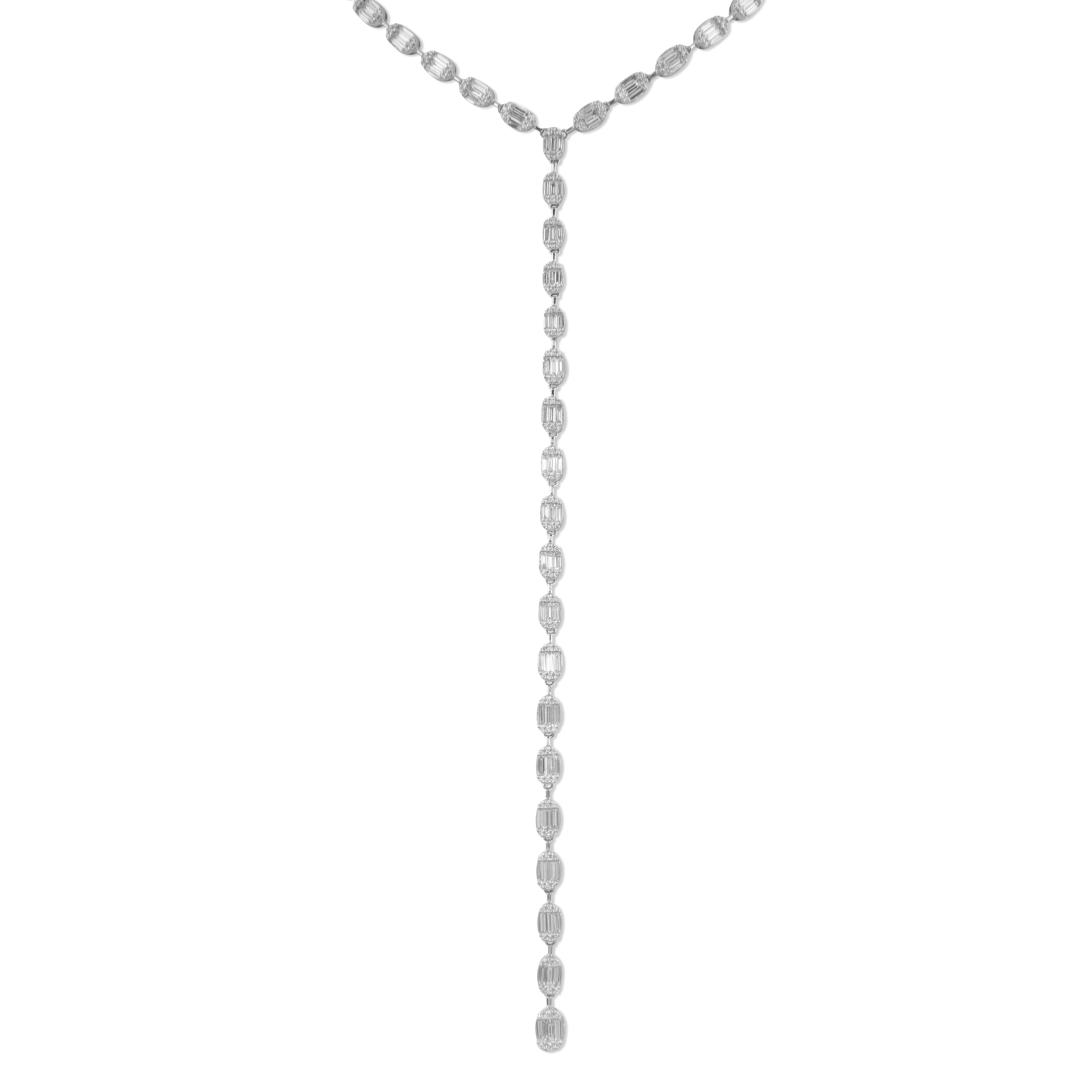 Alexander Beverly Hills Collier à gouttes 7,21 carats en or blanc 18 carats Neuf - En vente à BEVERLY HILLS, CA
