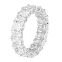 Alexander Beverly Hills 7.32ct D/E VVS Radiant Diamond Eternity Band 18k 6.25