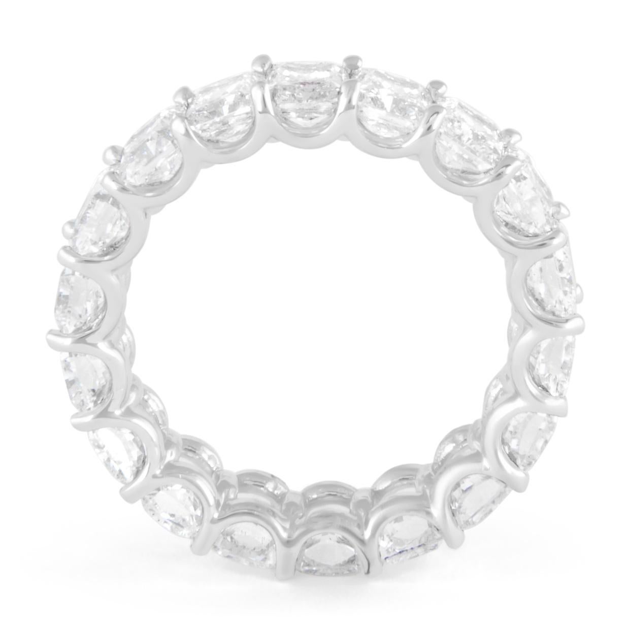 Contemporain Alexander Beverly Hills 7.32ct D/E VVS Radiant Diamond Eternity Band 18k 6.25 en vente