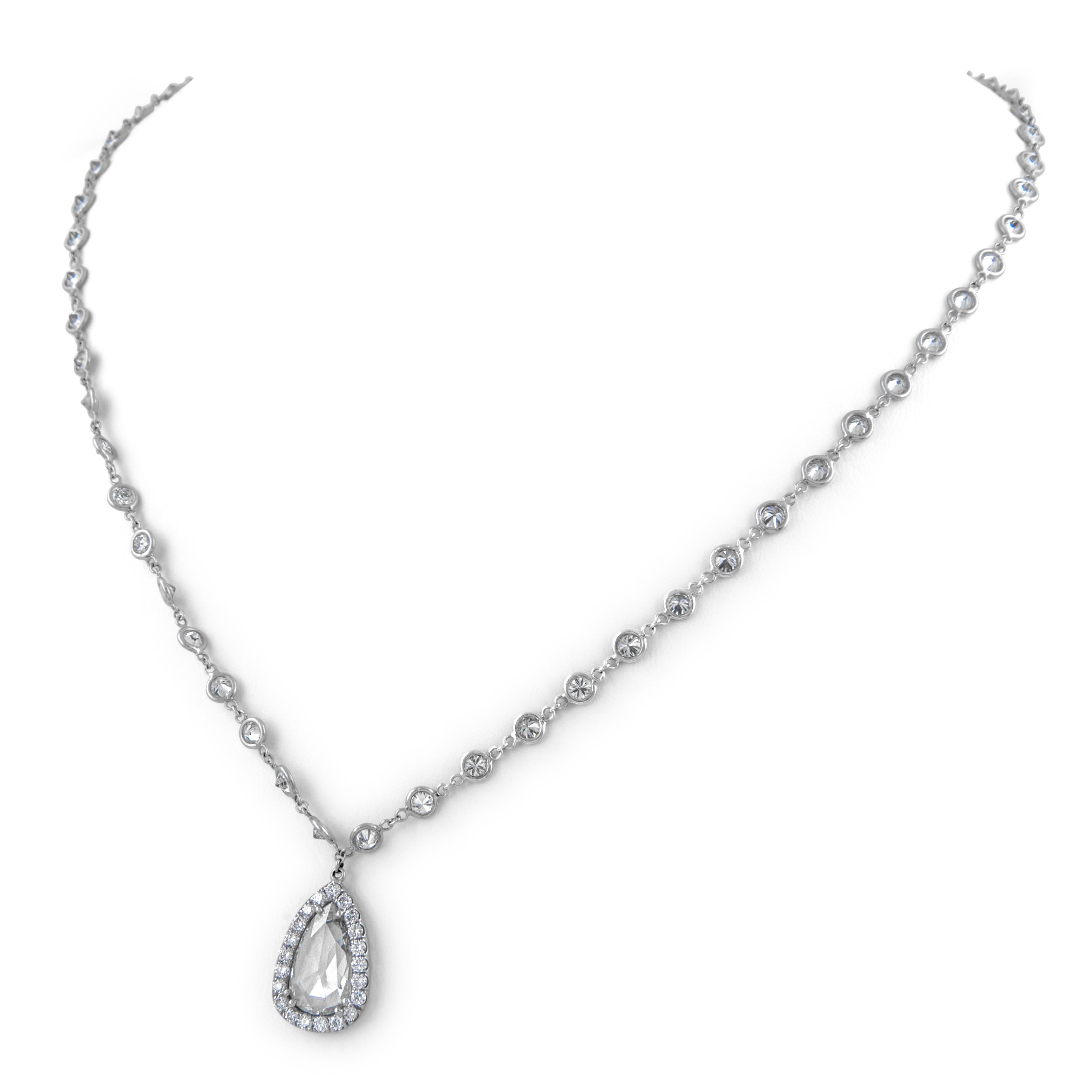 Contemporaneo Alexander Beverly Hills 7.53ct  Diamante taglio rosa a pera in oro 18k in vendita