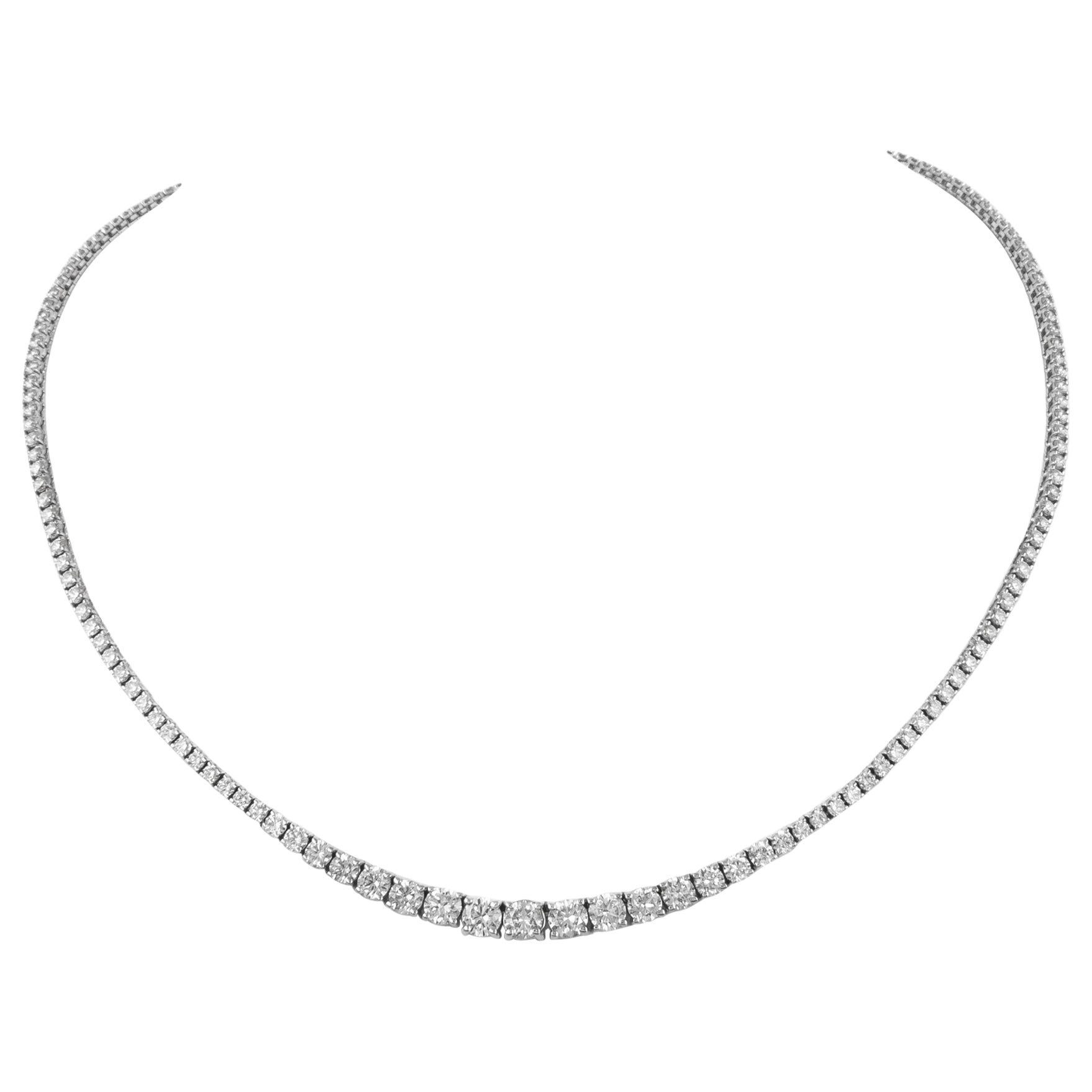 Alexander Beverly Hills Collar Riviera de tenis con diamantes de 7,55 ct y oro blanco de 18k