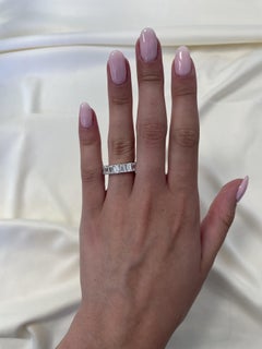 Alexander Beverly Hills 7.55ct Emerald Cut Diamond Eternity Band 18k S.6